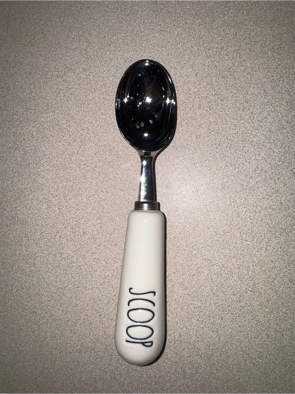 Rae Dunn White 'SCOOP' Ice Cream Spoon